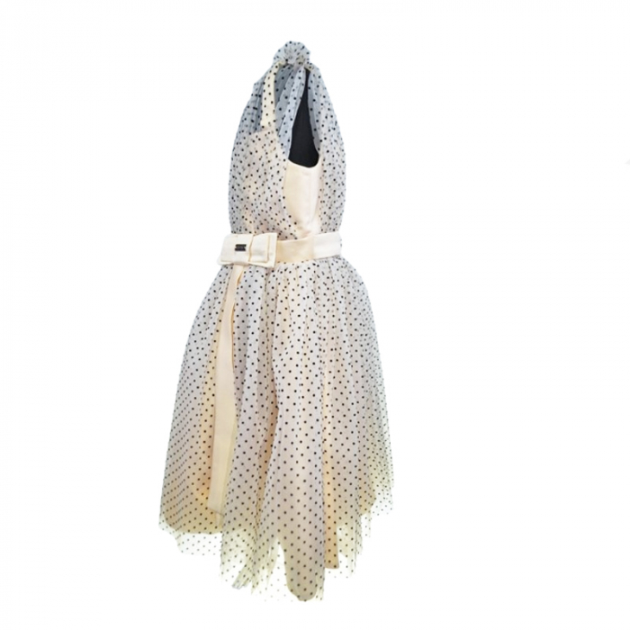 Rochie eleganta fara maneci pentru fete Mini Junior DR160-Y4F21, Bej [4]