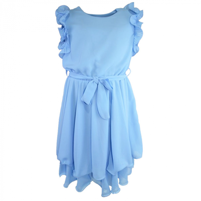 Rochie eleganta fara maneci pentru fete Mini Junior R290524-17, Albastru [1]