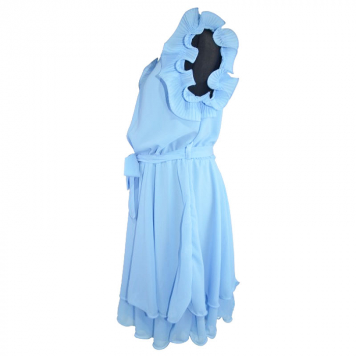 Rochie eleganta fara maneci pentru fete Mini Junior R290524-17, Albastru [3]