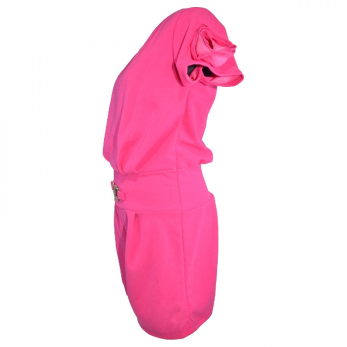 Salopeta cu maneca scurta pentru fete Mini Junior R290524-18, Fucsia [3]