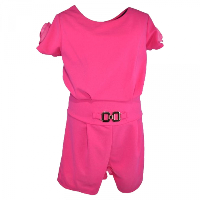 Salopeta cu maneca scurta pentru fete Mini Junior R290524-18, Fucsia [1]