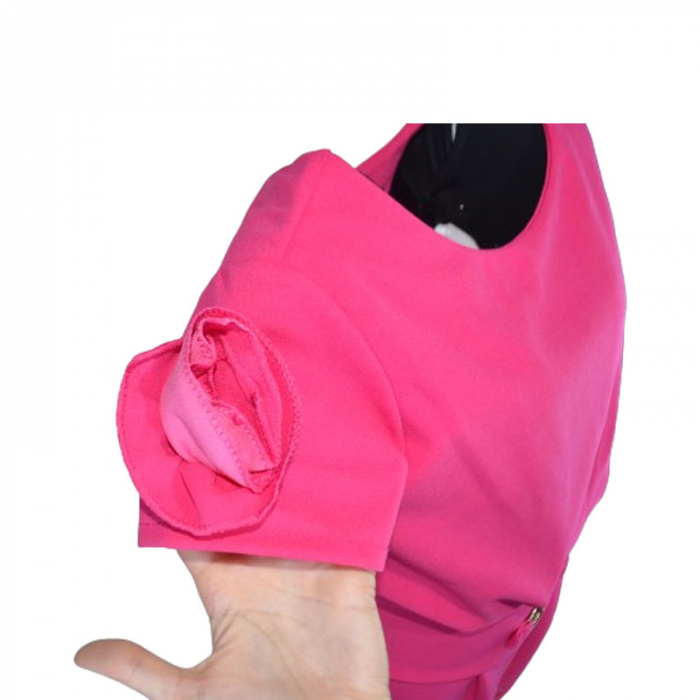 Salopeta cu maneca scurta pentru fete Mini Junior R290524-18, Fucsia [4]