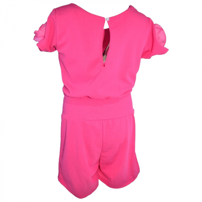 Salopeta cu maneca scurta pentru fete Mini Junior R290524-18, Fucsia [2]