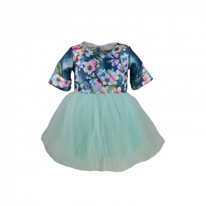 Rochita eleganta pentru fete Colibri 8062V-80, Verde [5]