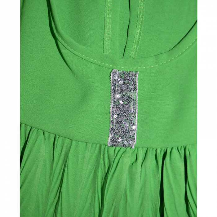 Set 2 piese rochie eleganta cu maneca lunga si geanta pentru fete BadGirl 270323-3, Verde [3]