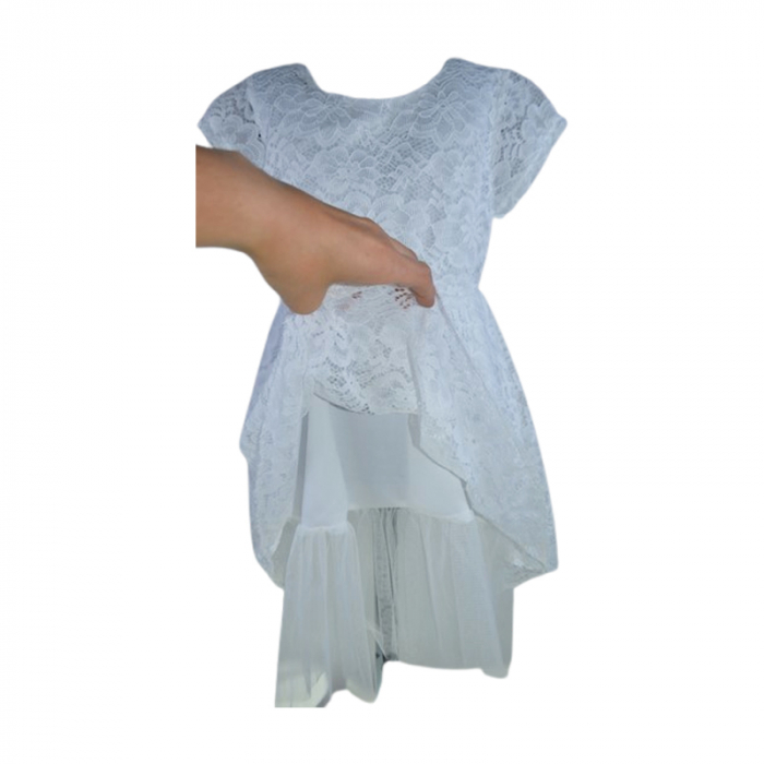 Rochie eleganta pentru fete, Lucky LK720A, Alb [4]