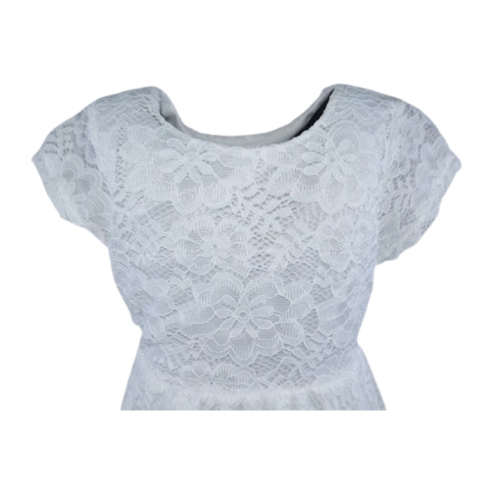 Rochie eleganta pentru fete, Lucky LK720A, Alb [5]