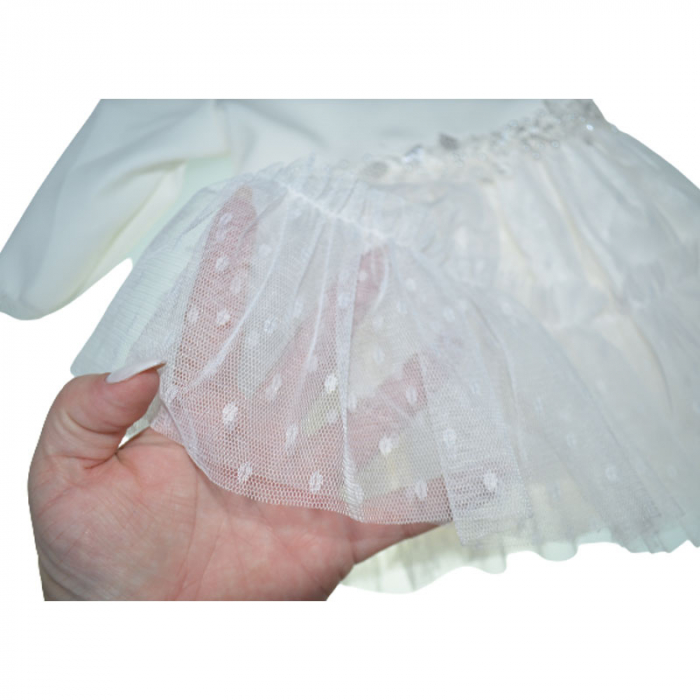 Rochie eleganta pentru fete LULU DESIGN 141123-4, Crem [4]