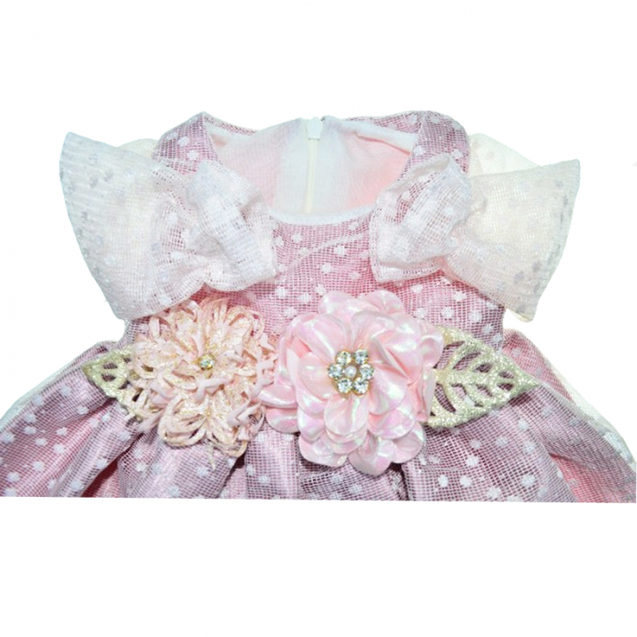 Set rochita pentru botez 4 piese Mini Junior RBTZ-2410, Roz - Copie [7]