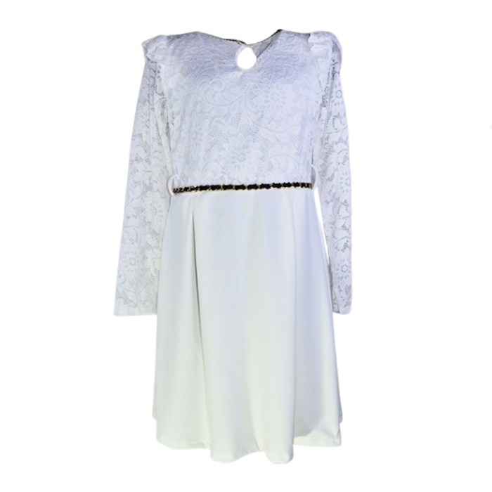 Rochie eleganta pentru fete Mini Junior RCH-ELMJ1, Alb [3]