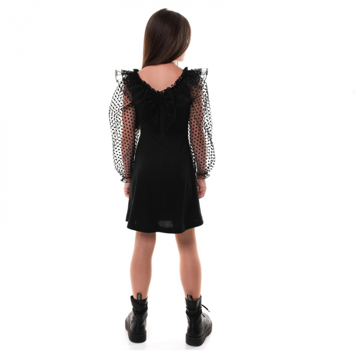 Rochie eleganta pentru fete Mini Junior RCHMJ-01, Negru [2]
