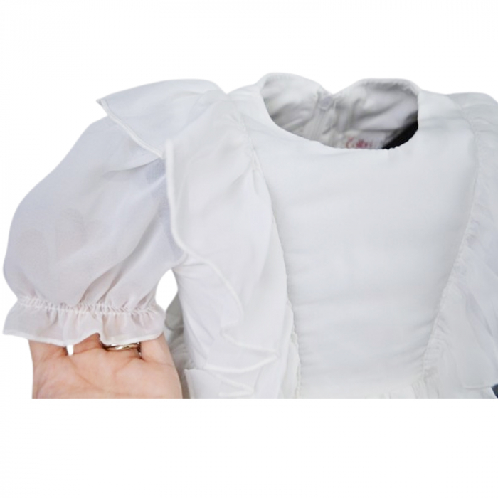 Rochie eleganta pentru fete Mini Junior RCHMJ-1, Alb [3]