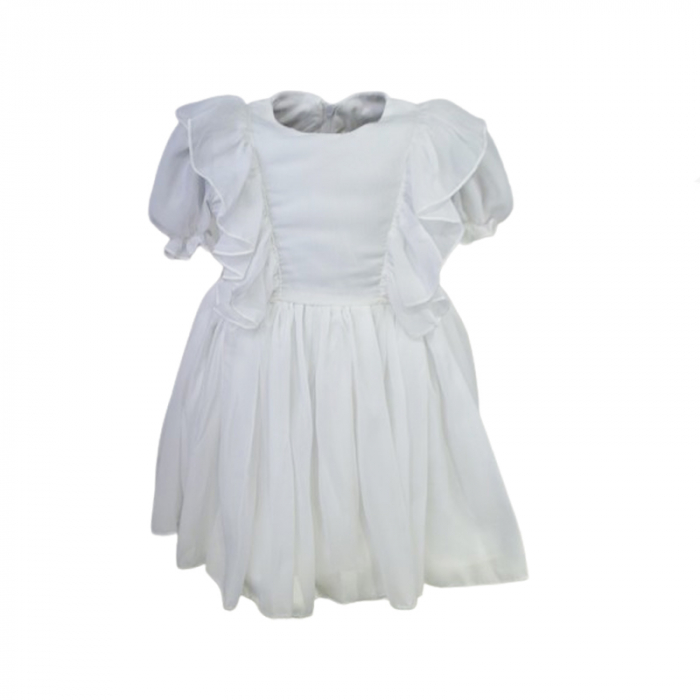 Rochie eleganta pentru fete Mini Junior RCHMJ-1, Alb [1]