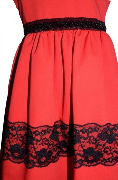 Rochita eleganta pentru fete Moda MDA1-RO-116, Rosu [2]