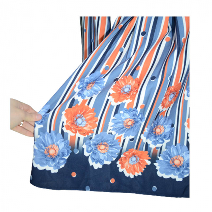 Rochie cu maneca lunga pentru fete Sevval 17323-4, Albastru [3]