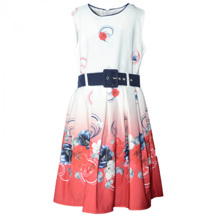 Rochie fara maneca si bolero pentru fete Sevval 17323-9, Multicolor [3]