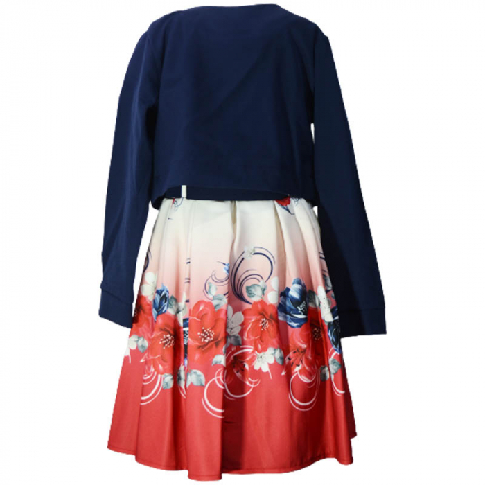 Rochie fara maneca si bolero pentru fete Sevval 17323-9, Multicolor [2]