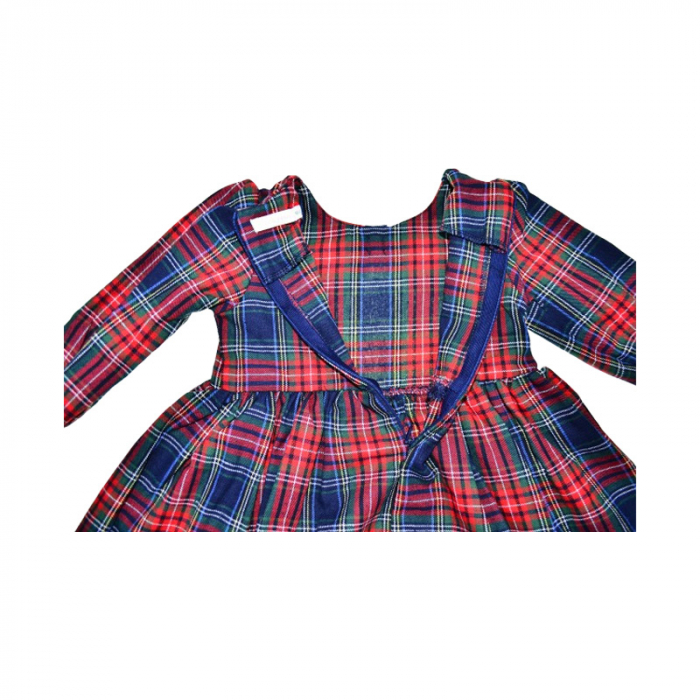 Set 2 piese format din rochie in carouri si gentuta pentru fete Baby Rose, 4616-4652, Rosu [3]