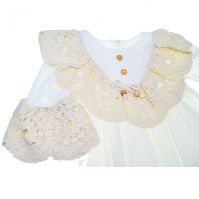 Rochie pentru fete Mini Junior COMP-3948, Alb [2]