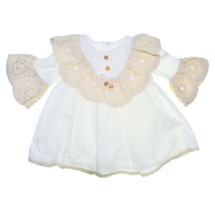 Rochie pentru fete Mini Junior COMP-3948, Alb [1]