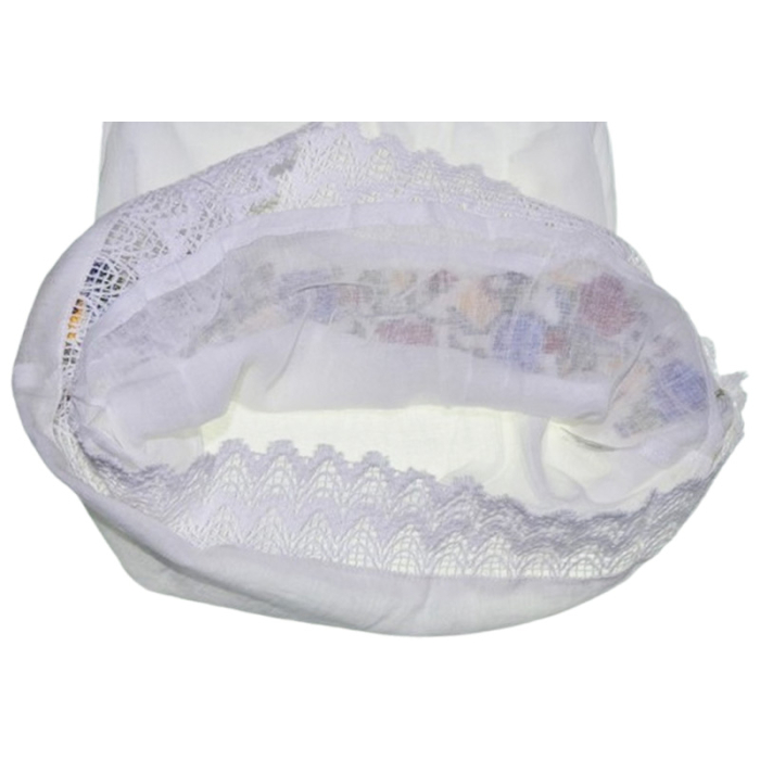 Rochie traditionala, cu maneca lunga, pentru fete, Mini Junior R1411-0, Alb [4]