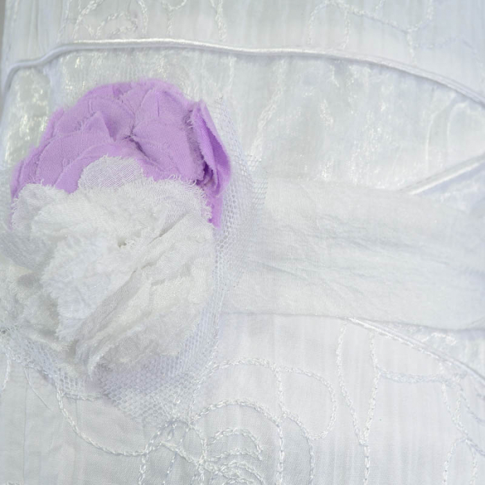 Rochie eleganta cu maneca scurta si bolero pentru fete Adonis RE73625, Alb [5]