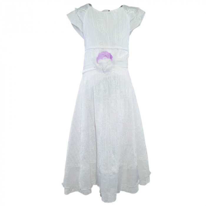 Rochie eleganta cu maneca scurta si bolero pentru fete Adonis RE73625, Alb [3]