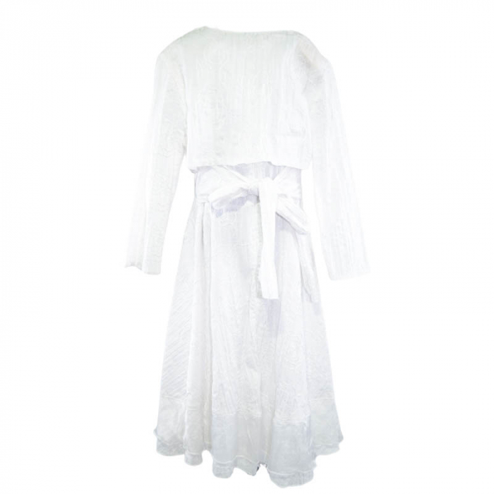 Rochie eleganta cu maneca scurta si bolero pentru fete Adonis RE73625, Alb [2]