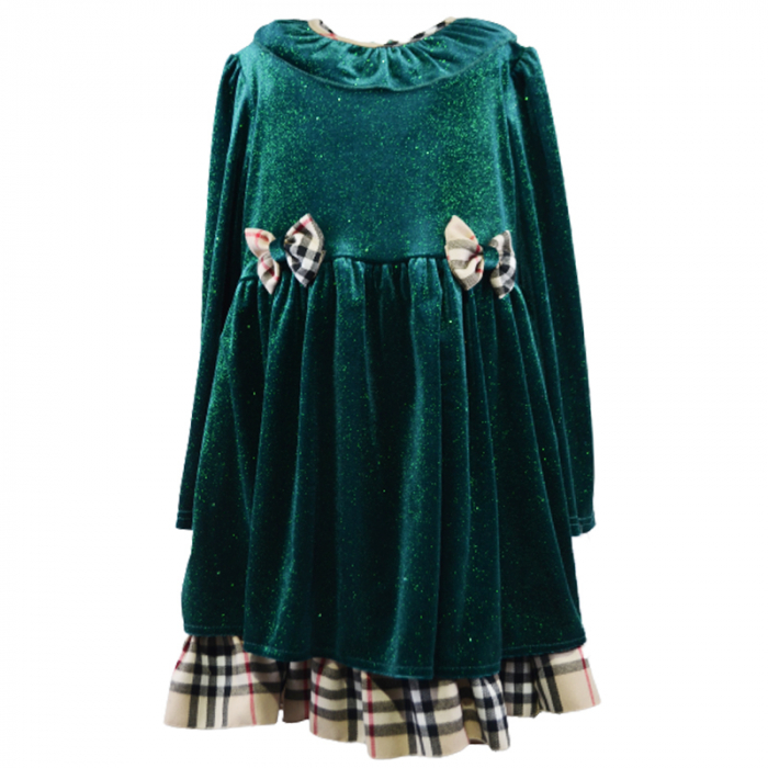 Rochie eleganta cu maneca lunga pentru fete Tylkomet RM7455, Verde [3]