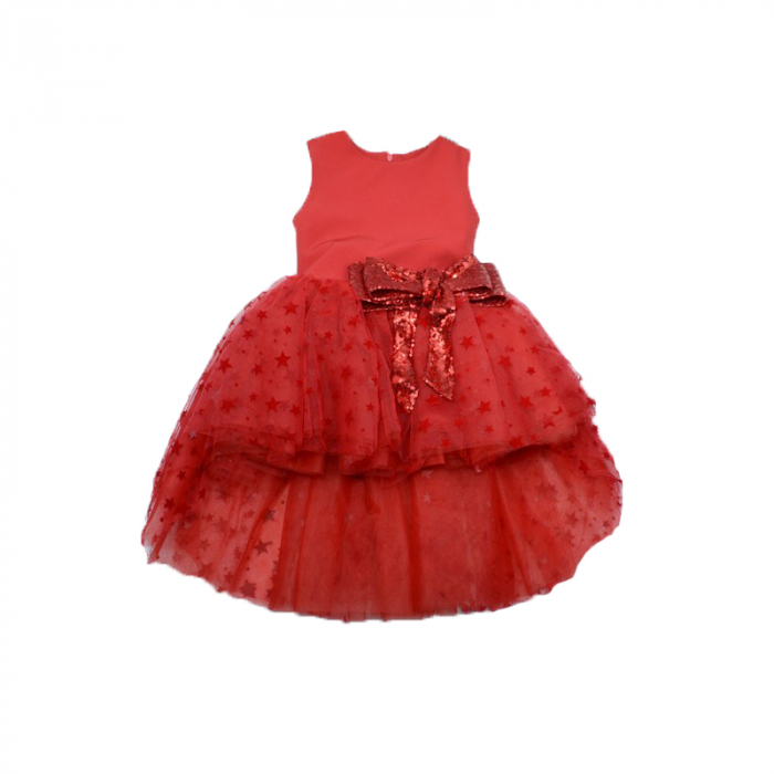 Rochita eleganta pentru fete Deva Kids 00-008-98, Rosu [3]
