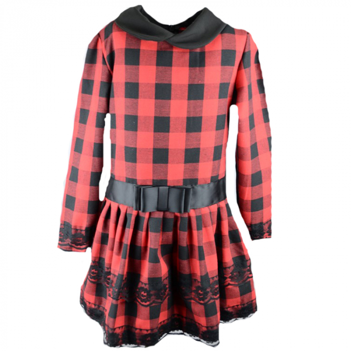 Rochita eleganta pentru fete Mini Junior RE-2-122-cm, Rosu [1]