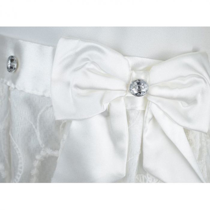 Rochita eleganta pentru fete Mini Junior RM-1-128-cm, Alb [3]