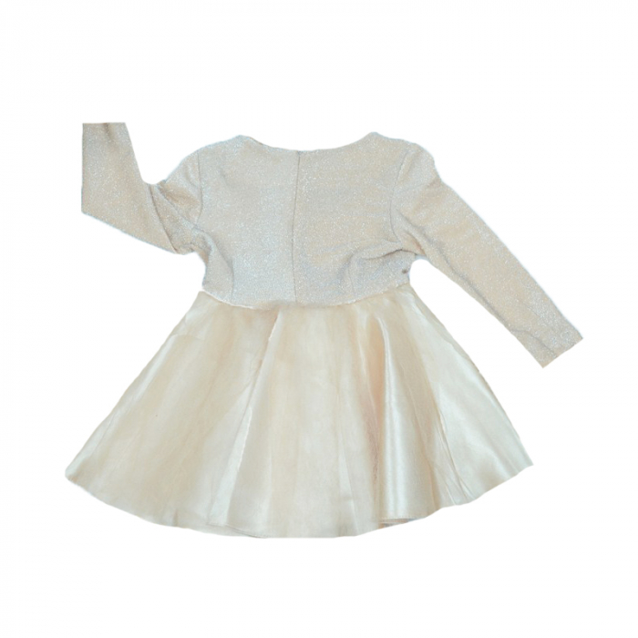 Rochita eleganta pentru fete Mini Junior SN-26-110-cm, Crem [3]