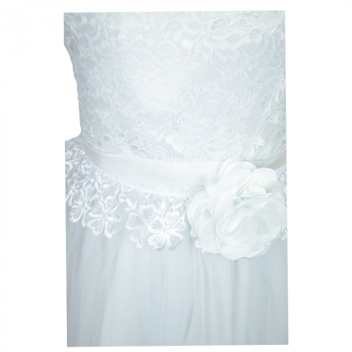 Rochita eleganta pentru fete Mini Junior TRA3-134-cm, Alb [3]