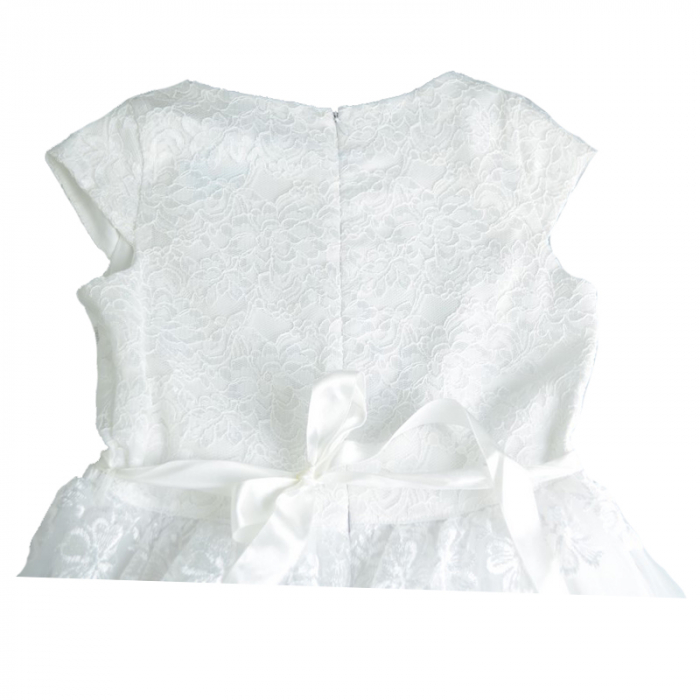 Rochita eleganta pentru fete Mini Junior TRA3-134-cm, Alb [2]