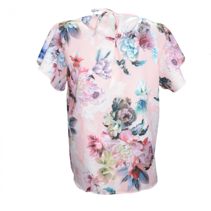 Bluza cu maneca scurta pentru fete Mini Junior IGM-7, Roz [2]