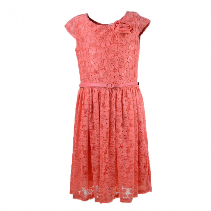 Rochita pentru fete Mini Junior 134-95C_128 cm, Coral [1]
