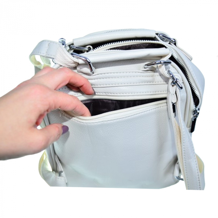 Rucsac dama casual Caslon RS-C1, Crem [7]