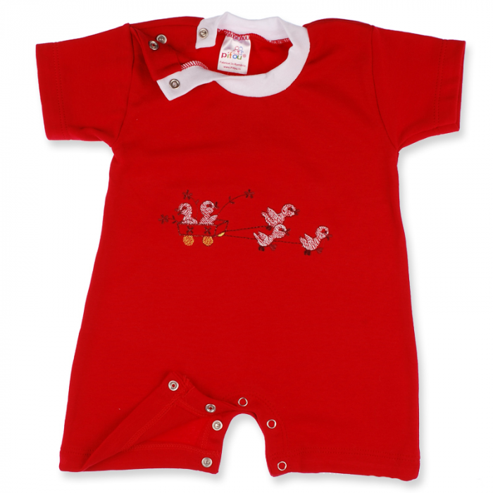 Salopeta de vara pentru fete Pifou S23R-62 cm, Rosu [2]