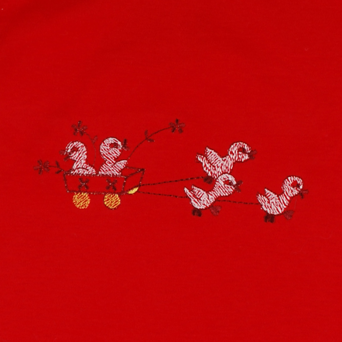 Salopeta de vara pentru fete Pifou S23R-62 cm, Rosu [3]