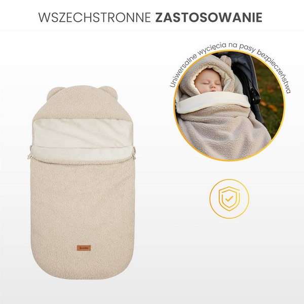 Sac de dormit 3 in 1, fara picioare din bumbac pentru copii Sensillo 323668, Bej [4]