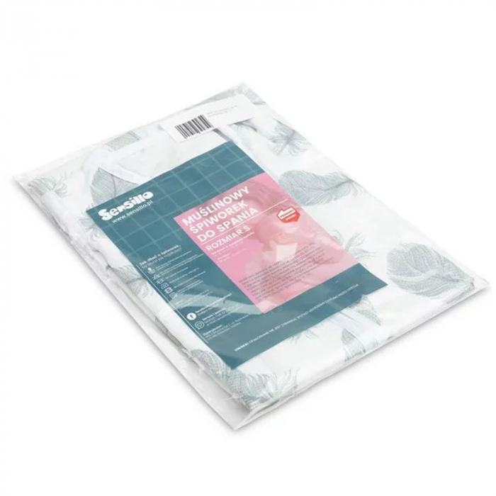 Sac de dormit fara picioare din muselina marimea S pentru copii Sensillo SILLO-43901, Alb [5]