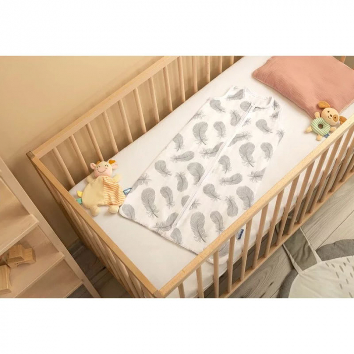 Sac de dormit fara picioare din muselina marimea S pentru copii Sensillo SILLO-43901, Alb [6]