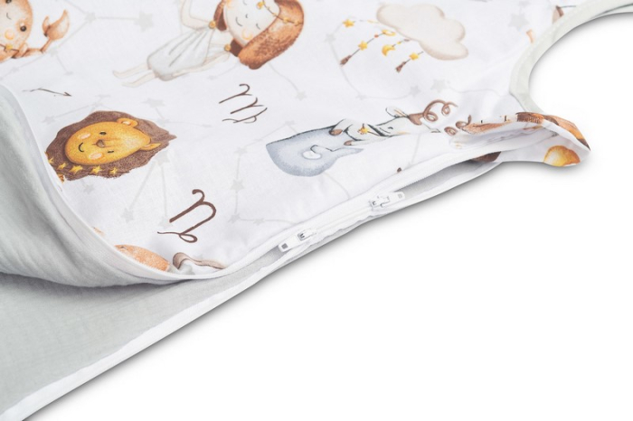 Sac de dormit fara picioare din bumbac marimea M pentru copii Sensillo SILLO-399065, Gri [4]