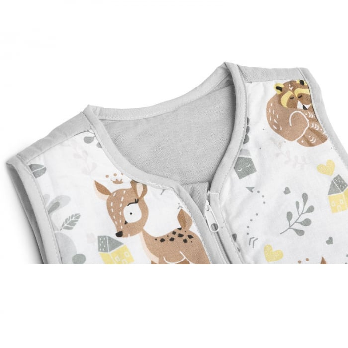 Sac de dormit fara picioare din bumbac marimea M pentru copii Sensillo SILLO-388717, Gri [4]