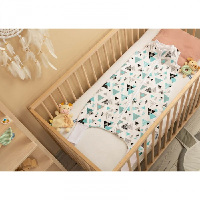 Sac de dormit cu picioare din muselina marimea M pentru copii Sensillo SILLO-43920, Alb [6]