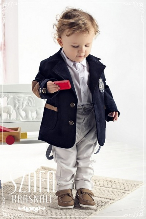 Sacou elegant pentru baieti SZAFA KRASNALI WM001A-86, Gri [2]