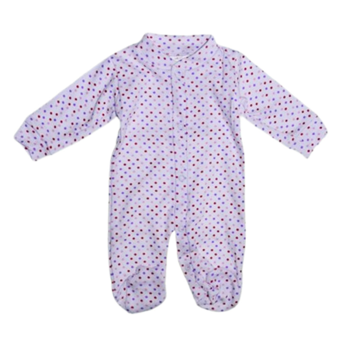 Salopeta cu buline, cu maneca lunga, pentru bebelusi, Mini Junior 1009BM2, Alb [1]