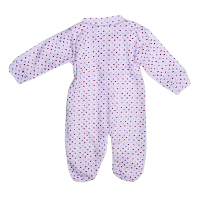 Salopeta cu buline, cu maneca lunga, pentru bebelusi, Mini Junior 1009BM2, Alb [3]