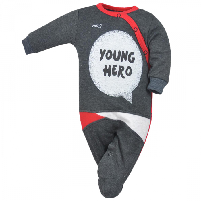 Salopeta cu maneca lunga pentru baieti Koala Hero 07-675-62-cm, Gri [1]